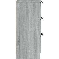 vidaXL Aparador de madera contrachapada 30x30x70 cm Gris sonoma New