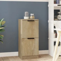 vidaXL Armarios Y Almacenamiento-Aparador de madera contrachapada 30x30x70 cm