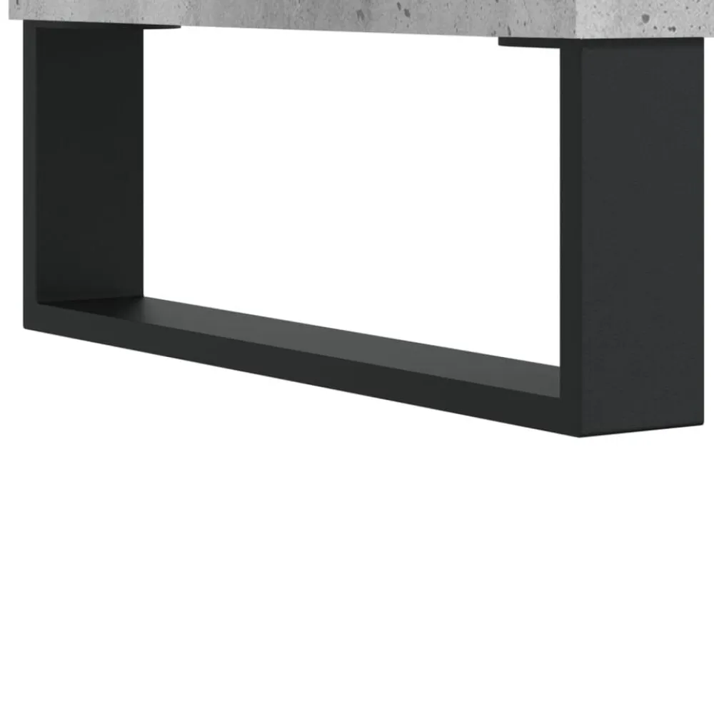 vidaXL Armarios Y Almacenamiento-Aparador de madera de ingeniería gris hormigón 69,5x34x90 cm