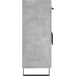 vidaXL Armarios Y Almacenamiento-Aparador de madera de ingeniería gris hormigón 69,5x34x90 cm