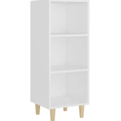 vidaXL Aparador de madera contrachapada 34,5x32,5x90 cm Blanco Outlet
