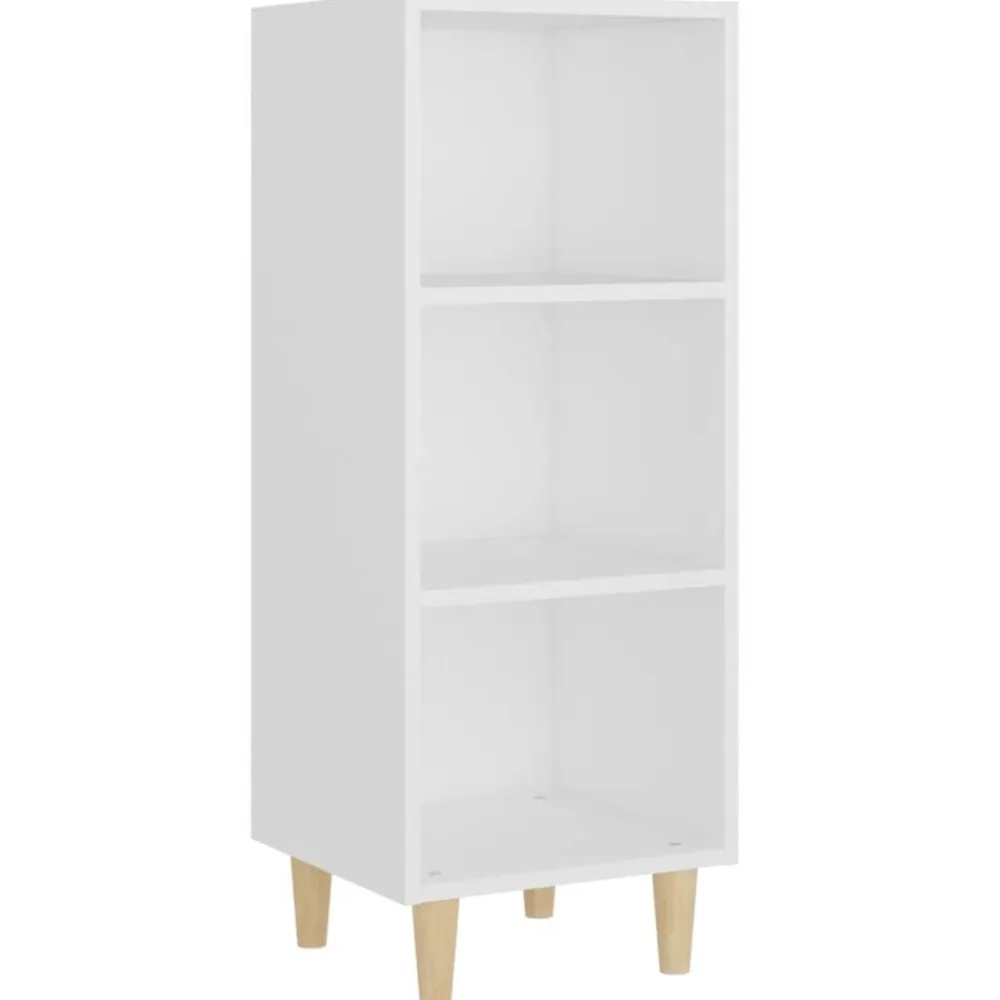vidaXL Aparador de madera contrachapada 34,5x32,5x90 cm Blanco Outlet