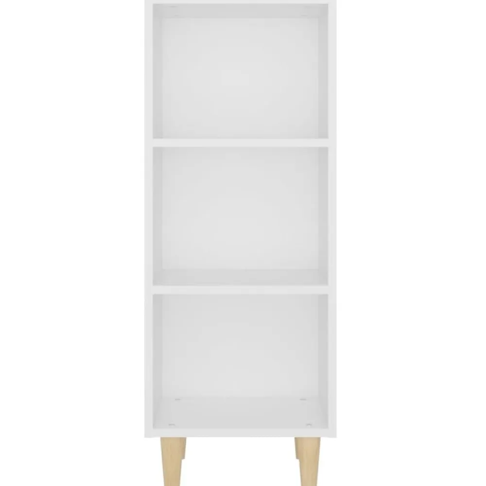 vidaXL Aparador de madera contrachapada 34,5x32,5x90 cm Blanco Outlet