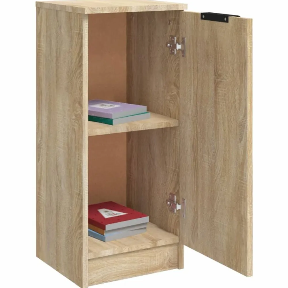 vidaXL Aparador de madera contrachapada 30x30x70 cm Roble Sonoma Discount