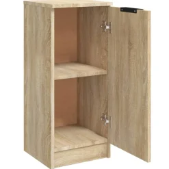 vidaXL Aparador de madera contrachapada 30x30x70 cm Roble Sonoma Discount