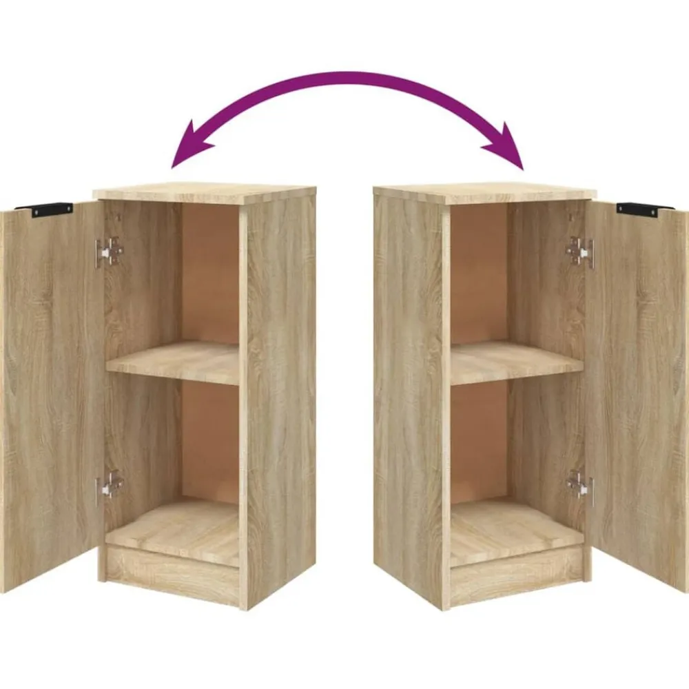 vidaXL Aparador de madera contrachapada 30x30x70 cm Roble Sonoma Discount