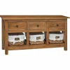 vidaXL Aparador de madera maciza de caoba 100x30x50 cm Clearance