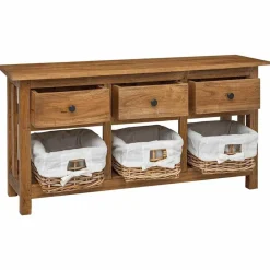 vidaXL Aparador de madera maciza de caoba 100x30x50 cm Clearance
