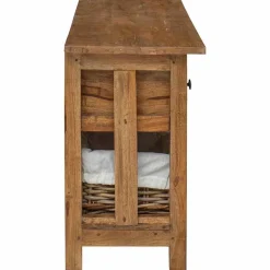 vidaXL Aparador de madera maciza de caoba 100x30x50 cm Clearance