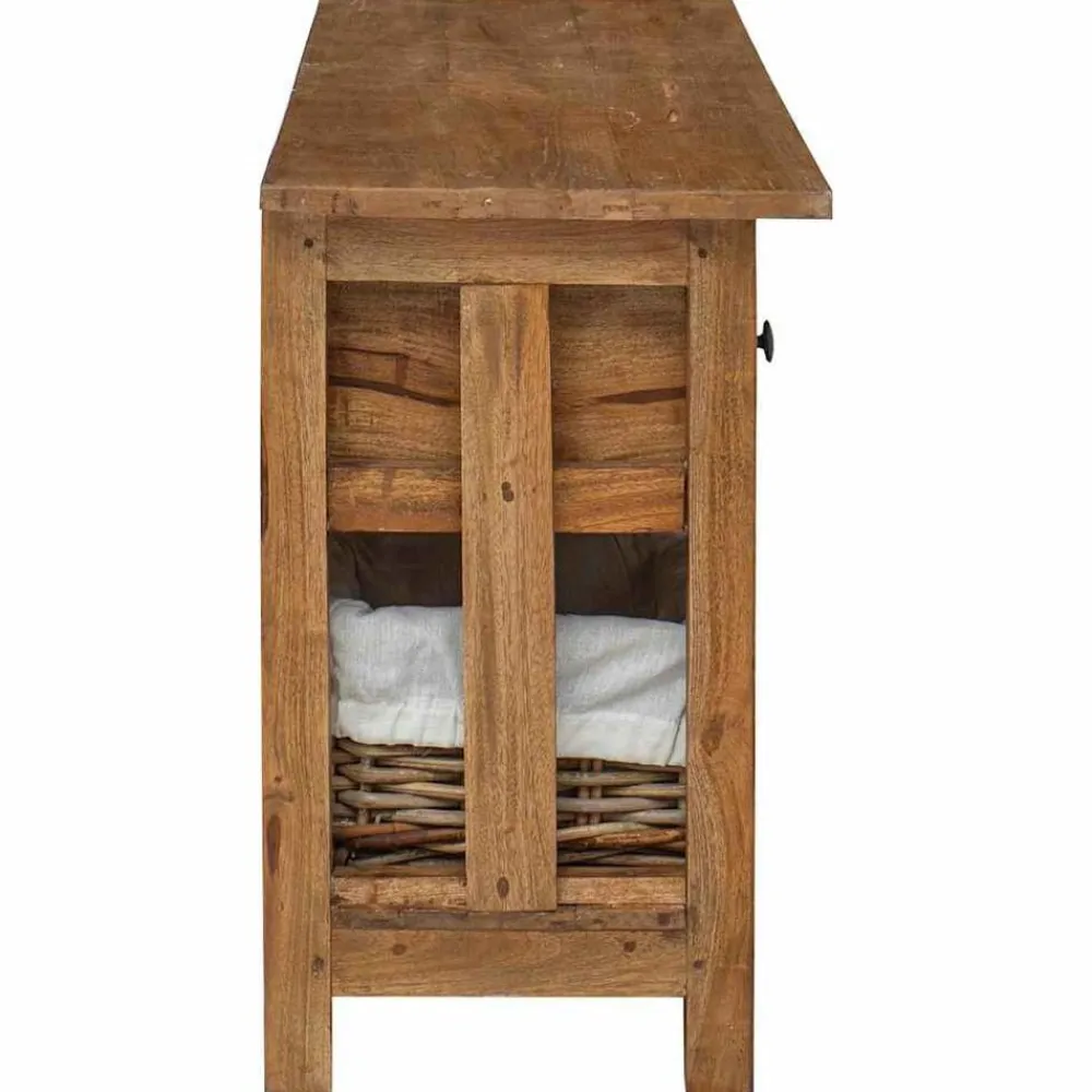 vidaXL Aparador de madera maciza de caoba 100x30x50 cm Clearance