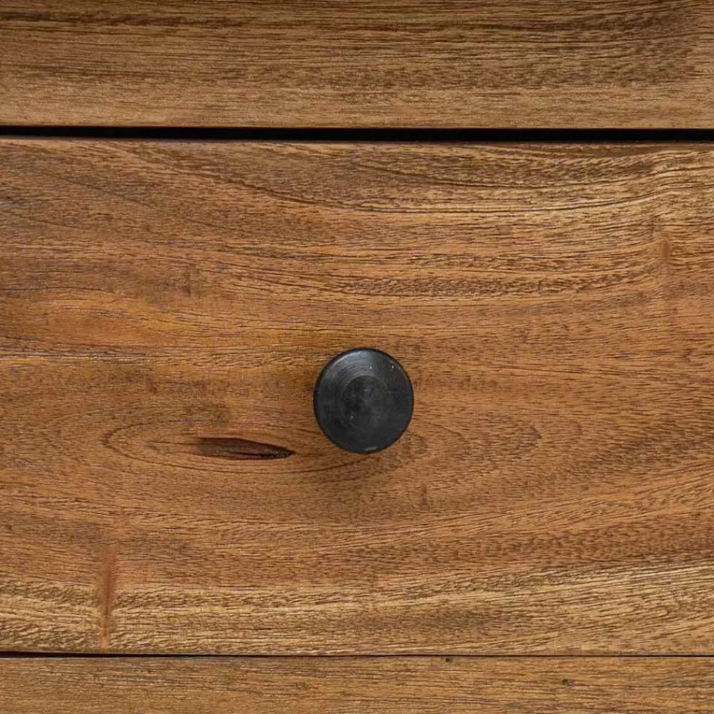 vidaXL Aparador de madera maciza de caoba 100x30x50 cm Clearance