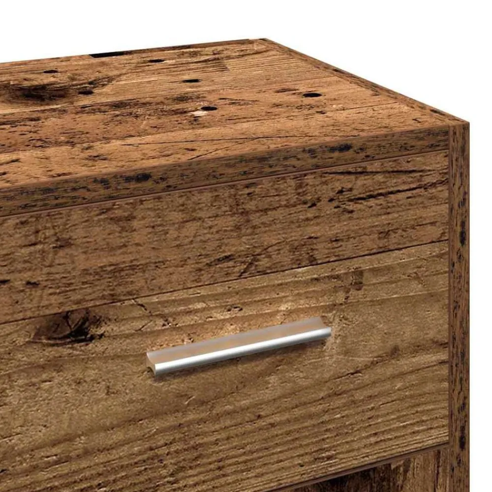 vidaXL Armarios Y Almacenamiento-Aparador de madera de ingeniería envejecida 91x28x75 cm