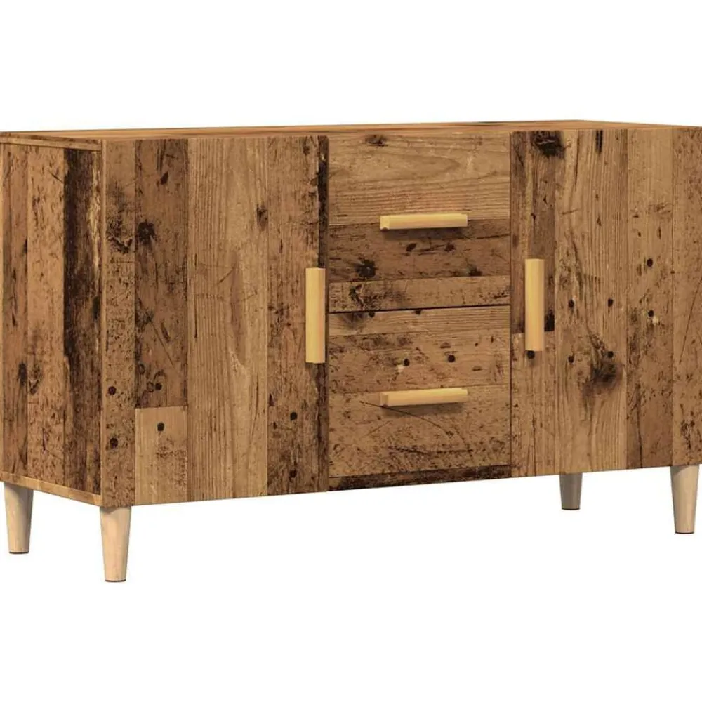 vidaXL Aparador de madera de ingeniería envejecida 100x36x60 cm Madera antigua Sale