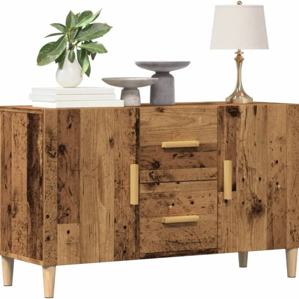 vidaXL Aparador de madera de ingeniería envejecida 100x36x60 cm Madera antigua Sale