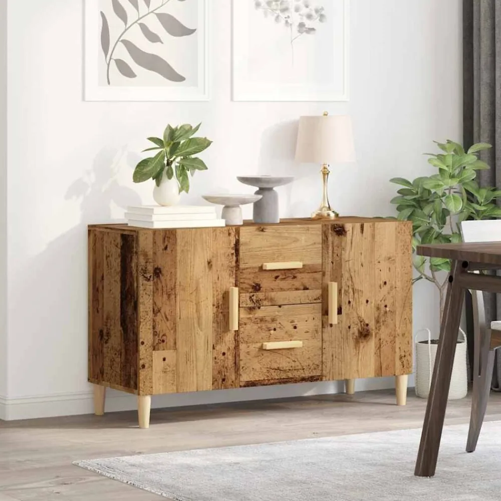 vidaXL Aparador de madera de ingeniería envejecida 100x36x60 cm Madera antigua Sale
