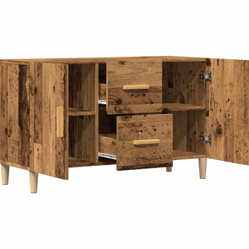 vidaXL Aparador de madera de ingeniería envejecida 100x36x60 cm Madera antigua Sale