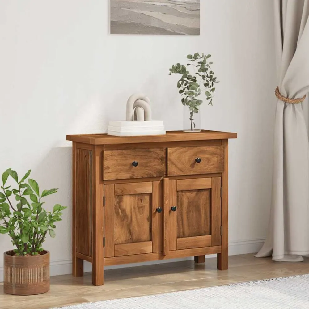 vidaXL Armarios Y Almacenamiento-Aparador de madera maciza de caoba 75x30x65 cm