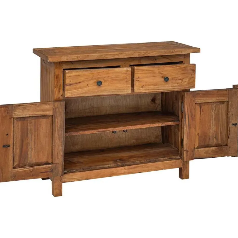 vidaXL Armarios Y Almacenamiento-Aparador de madera maciza de caoba 75x30x65 cm
