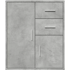 vidaXL Aparador de madera de ingeniería gris hormigón 60x31x70 cm Gris hormigón New