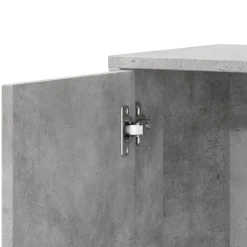 vidaXL Aparador de madera de ingeniería gris hormigón 60x31x70 cm Gris hormigón New