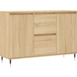 vidaXL Aparador de madera de ingeniería 101,5x35x70 cm Roble Sonoma New
