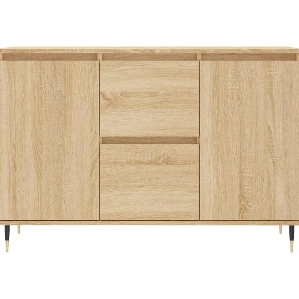 vidaXL Aparador de madera de ingeniería 101,5x35x70 cm Roble Sonoma New