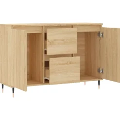 vidaXL Aparador de madera de ingeniería 101,5x35x70 cm Roble Sonoma New