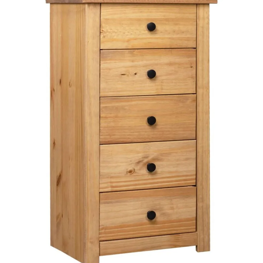 vidaXL Armarios Y Almacenamiento-Aparador de madera maciza de pino estilo Panamá 46x40x89 cm