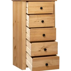 vidaXL Armarios Y Almacenamiento-Aparador de madera maciza de pino estilo Panamá 46x40x89 cm