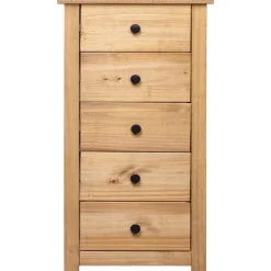 vidaXL Armarios Y Almacenamiento-Aparador de madera maciza de pino estilo Panamá 46x40x89 cm