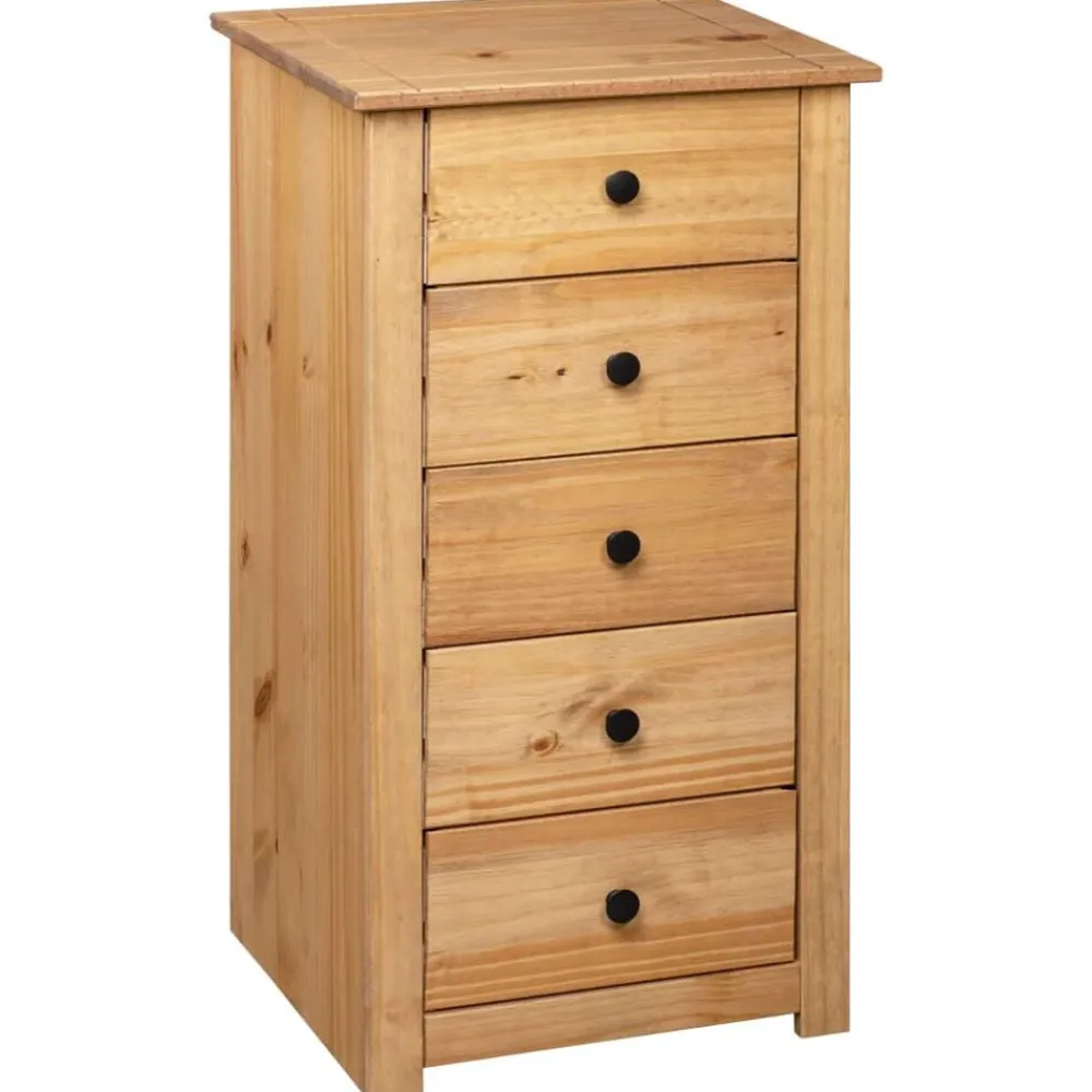 vidaXL Armarios Y Almacenamiento-Aparador de madera maciza de pino estilo Panamá 46x40x89 cm