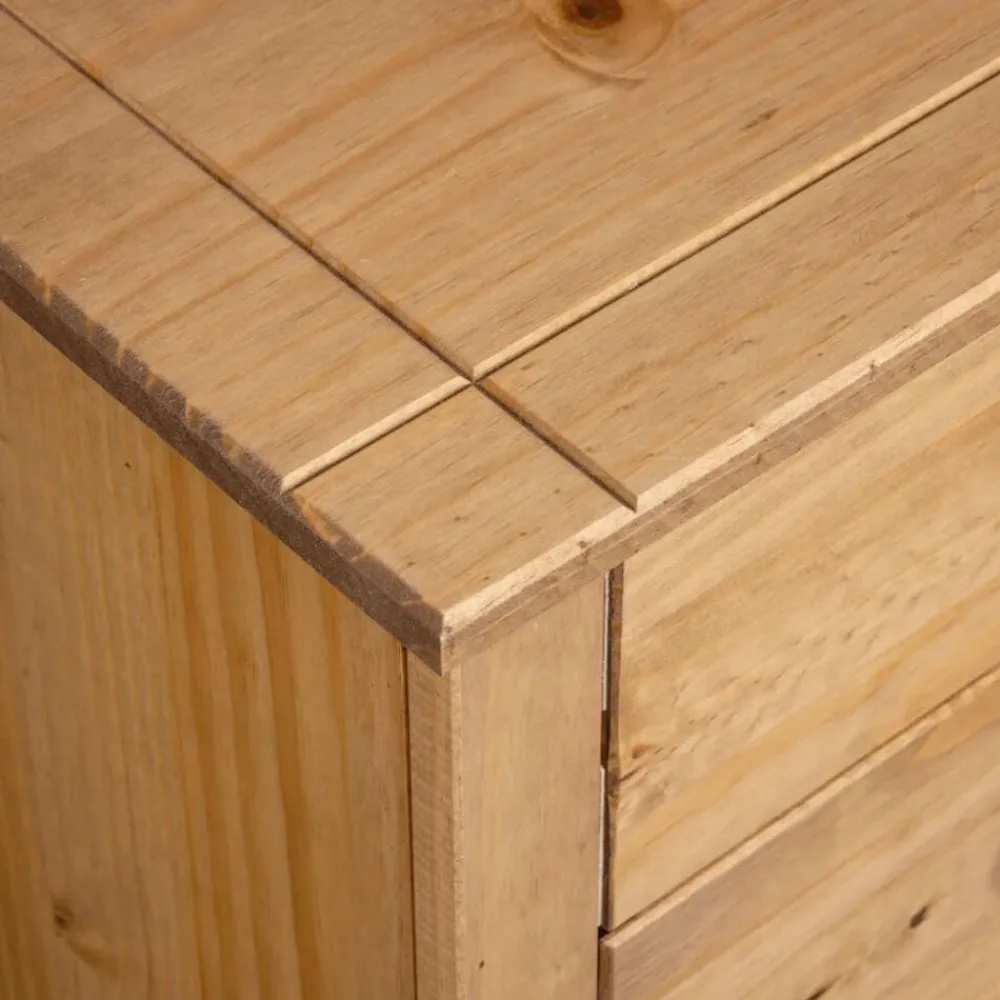 vidaXL Armarios Y Almacenamiento-Aparador de madera maciza de pino estilo Panamá 46x40x89 cm