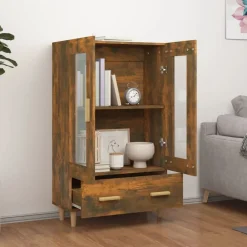 vidaXL Armarios Y Almacenamiento-Aparador de madera contrachapada 70x31x115 cm