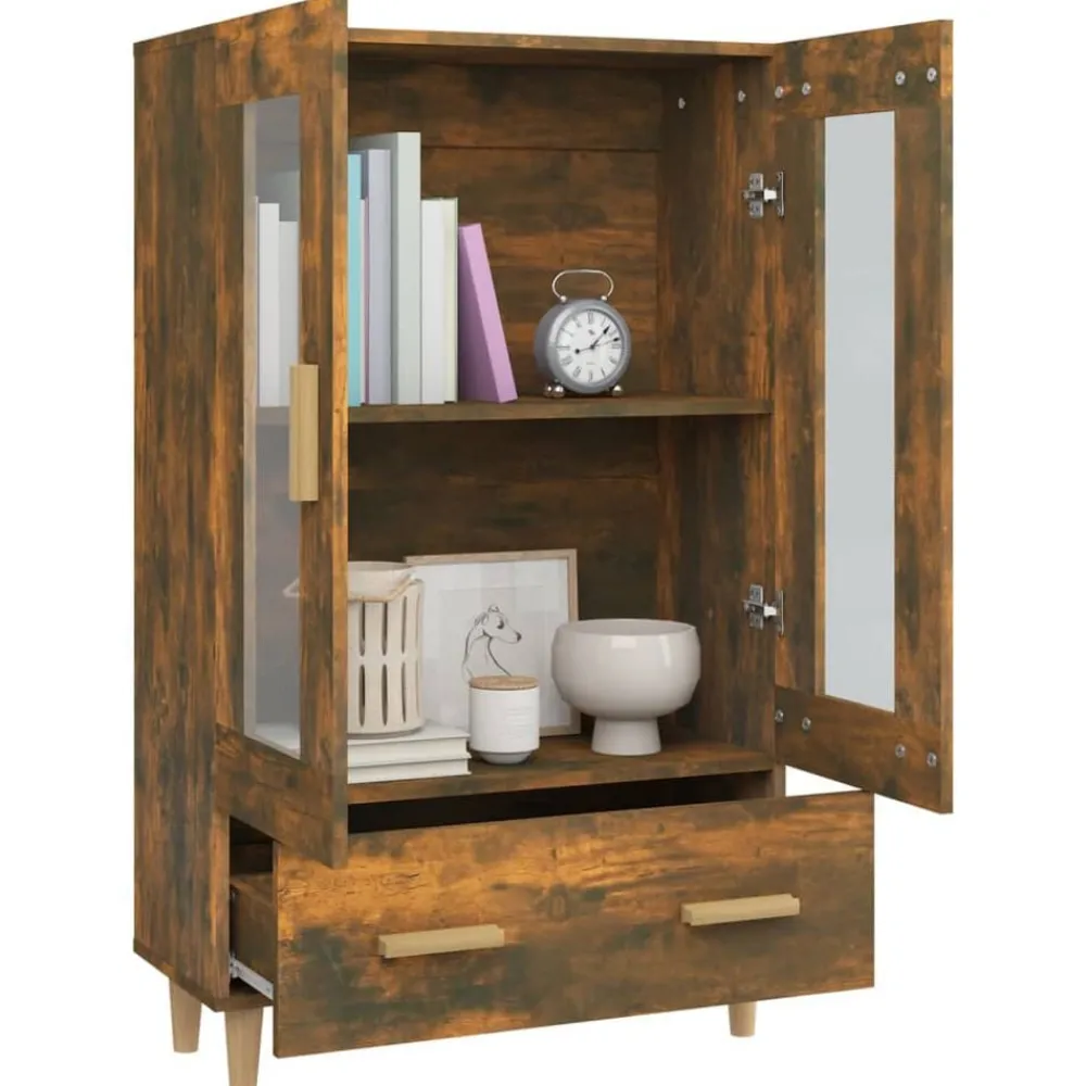 vidaXL Armarios Y Almacenamiento-Aparador de madera contrachapada 70x31x115 cm