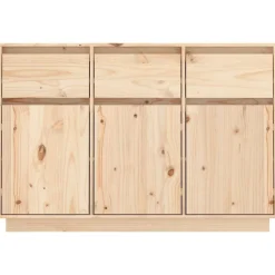 vidaXL Aparador de madera maciza de pino 111x36x75 cm Natural Hot
