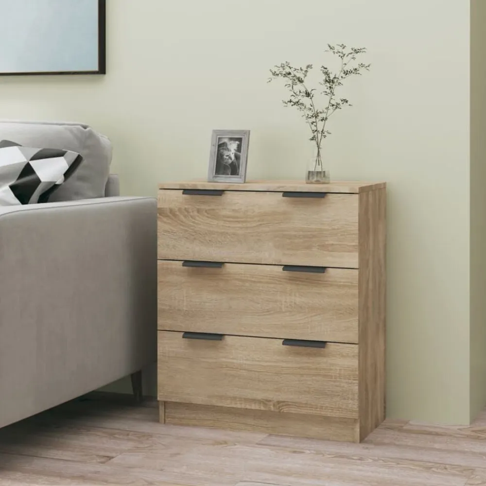 vidaXL Armarios Y Almacenamiento-Aparador de madera contrachapada color 60x30x70 cm