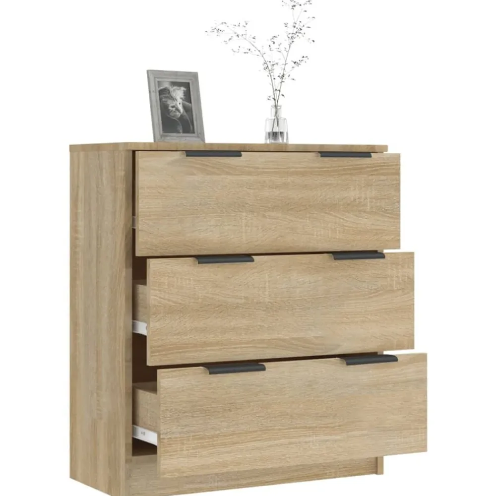 vidaXL Armarios Y Almacenamiento-Aparador de madera contrachapada color 60x30x70 cm