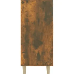 vidaXL Aparador de madera de ingeniería 90x34x80 cm Roble ahumado Sale