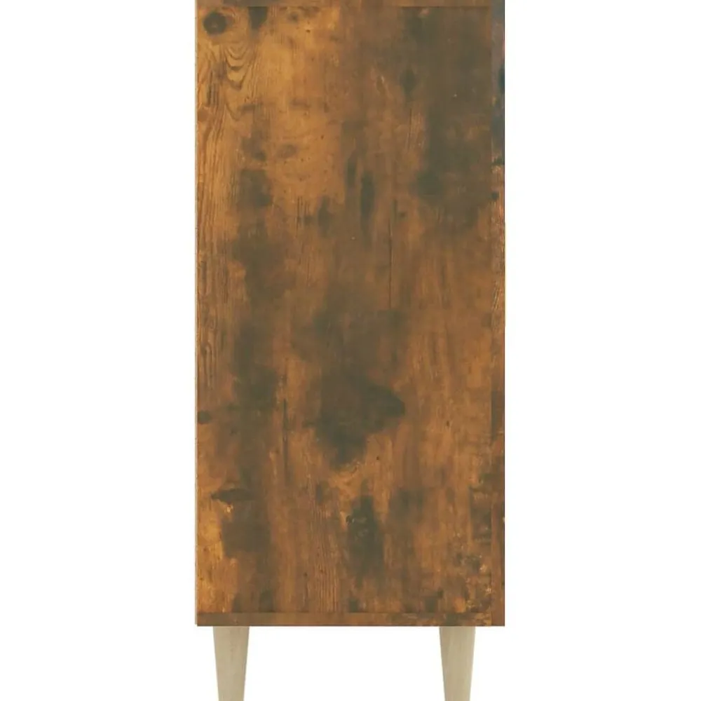 vidaXL Aparador de madera de ingeniería 90x34x80 cm Roble ahumado Sale