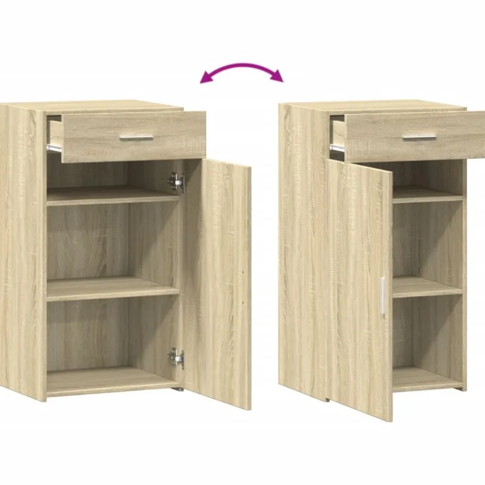 vidaXL Armarios Y Almacenamiento-Aparador de madera de ingeniería 50x42,5x93 cm