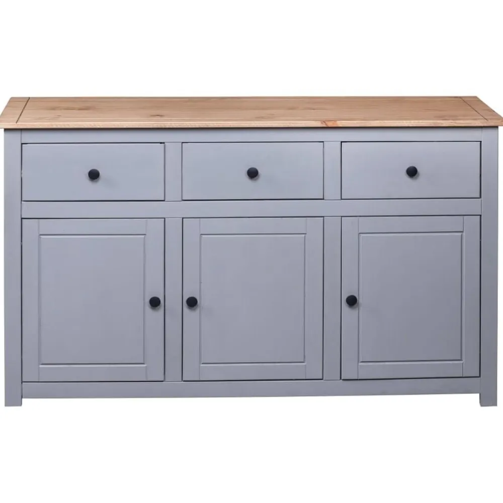 vidaXL Armarios Y Almacenamiento-Aparador de madera maciza pino estilo Panamá 135x40x80 cm