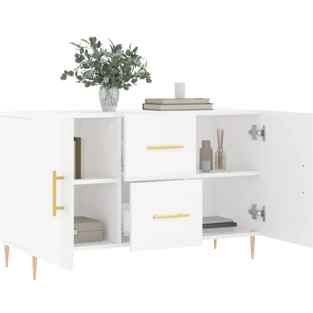 vidaXL Armarios Y Almacenamiento-Aparador de madera de ingeniería 100x36x60 cm