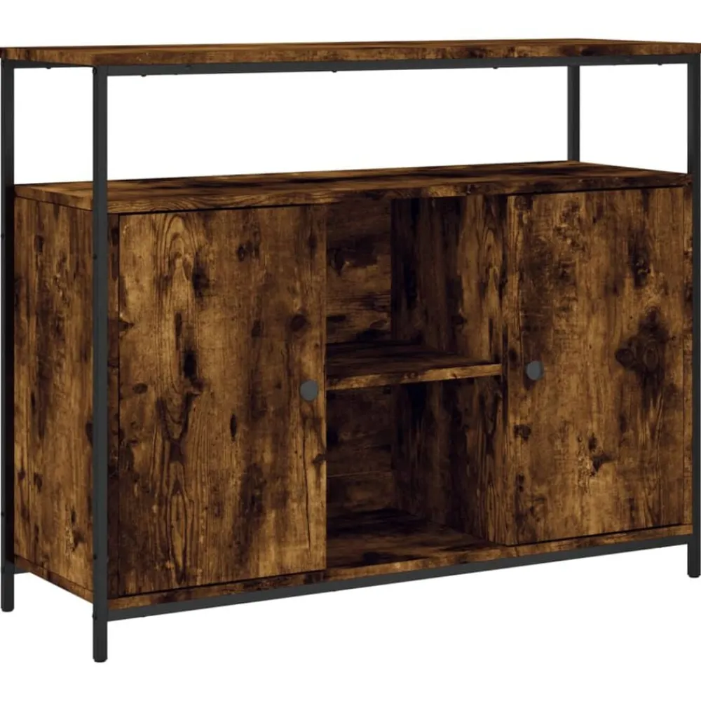 vidaXL Armarios Y Almacenamiento-Aparador de madera de ingeniería 100x35x80 cm