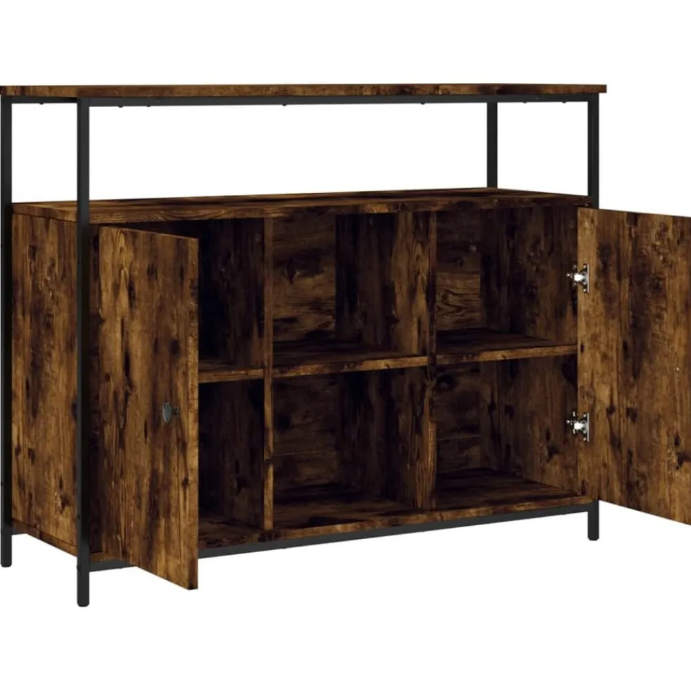 vidaXL Armarios Y Almacenamiento-Aparador de madera de ingeniería 100x35x80 cm