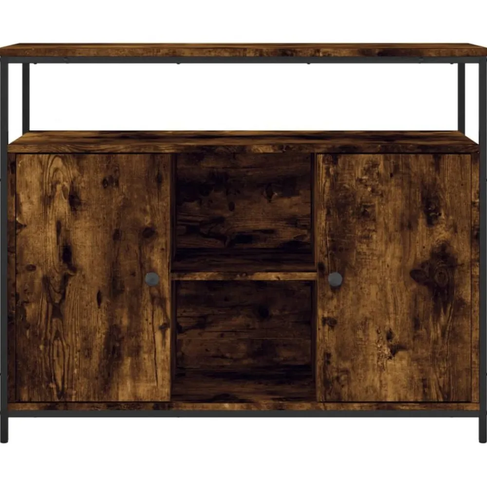vidaXL Armarios Y Almacenamiento-Aparador de madera de ingeniería 100x35x80 cm