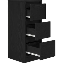 vidaXL Aparador de madera de 29,5x34x76 cm Roble negro Outlet