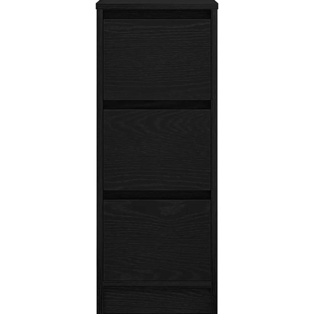 vidaXL Aparador de madera de 29,5x34x76 cm Roble negro Outlet