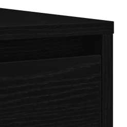 vidaXL Aparador de madera de 29,5x34x76 cm Roble negro Outlet