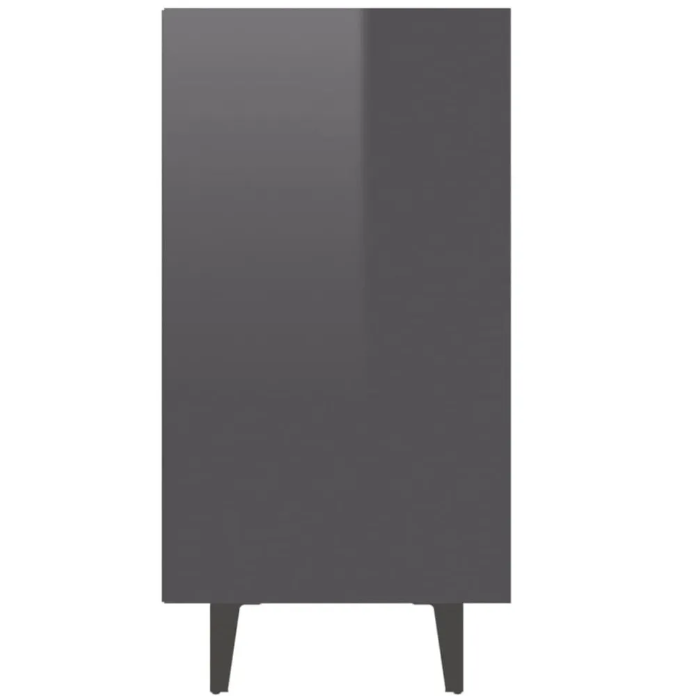 vidaXL Aparador de madera contrachapada 103,5x35x70 cm gris brillante Discount