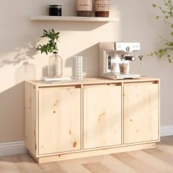 vidaXL Aparador de madera maciza de pino 111x34x60 cm Natural Online